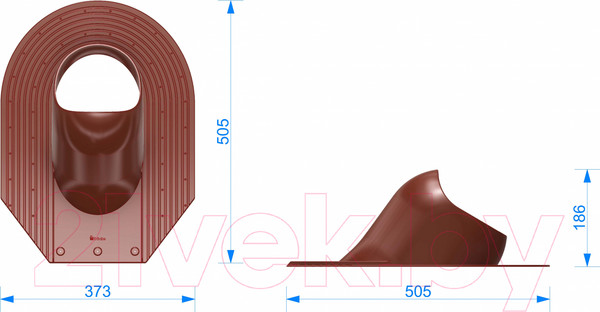 Изображение товара Проходка кровельная Docke Root / PRAQ-1171 (темно-коричневый)