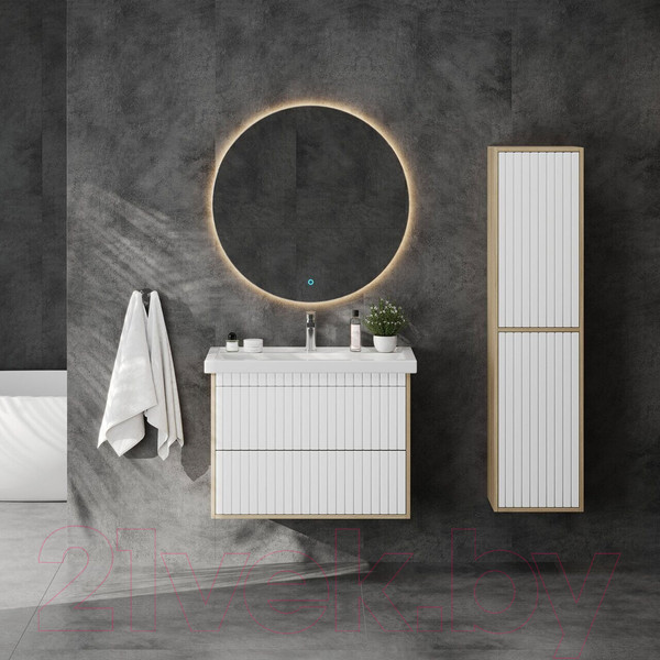 Изображение товара Тумба под умывальник Onika Дайлер 80 / 108061 (белый/дуб сонома)