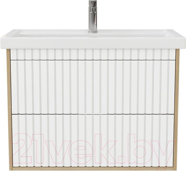 Изображение товара Тумба под умывальник Onika Дайлер 80 / 108061 (белый/дуб сонома)