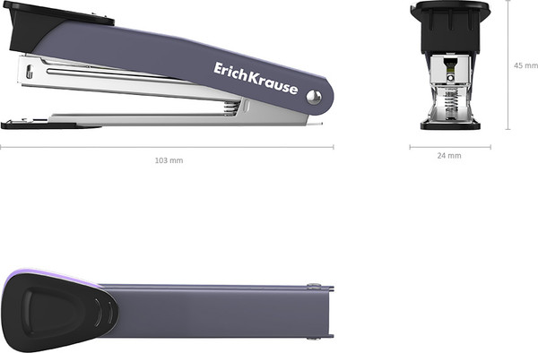 Изображение товара Степлер Erich Krause Stells Classic №10 / 61737 (черный)