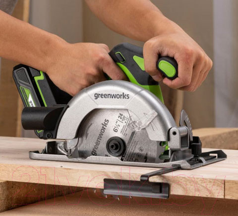 Изображение товара Дисковая пила Greenworks GD24CS165 / 1501607 (без АКБ и ЗУ)