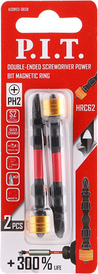 Изображение товара Набор бит P.I.T PH2x65 / ASDR03-065B (2шт)