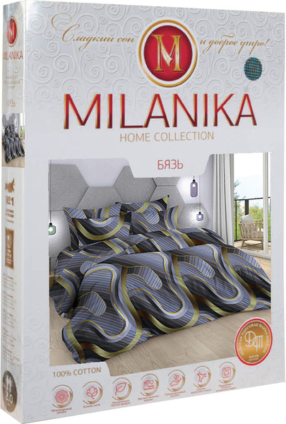 Изображение товара Комплект постельного белья Milanika Порто Семейный (бязь)