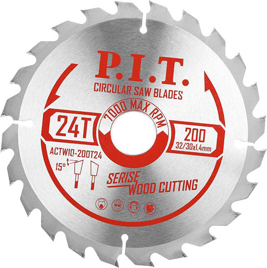 Изображение товара Пильный диск P.I.T ACTW10-200T24