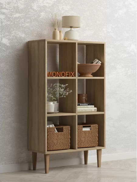 Изображение товара Стеллаж Monofix Одос Вертикальный 6 секций (сонома)