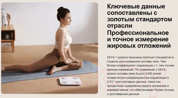 Изображение товара Напольные весы электронные Xiaomi Body Composition Scale S400 BHR7793GL / MJTZC01YM