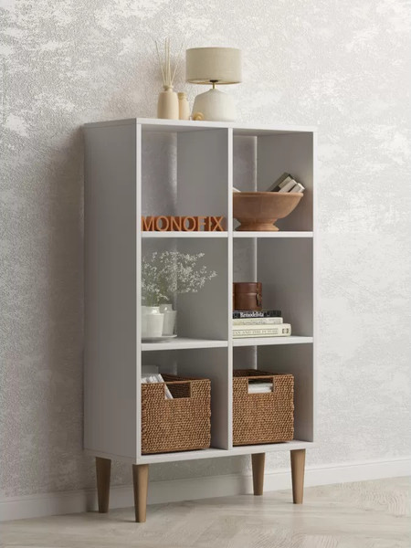 Изображение товара Стеллаж Monofix Одос Вертикальный 6 секций (белый)