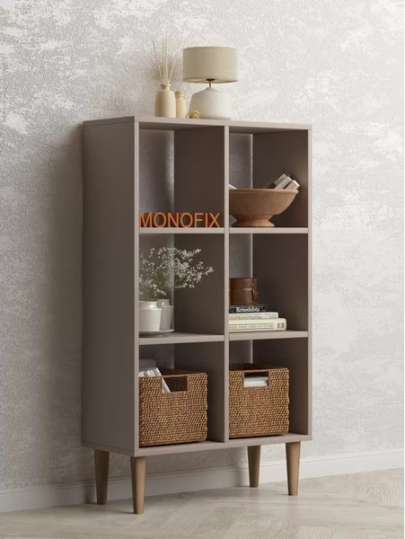 Изображение товара Стеллаж Monofix Одос Вертикальный 6 секций (капучино)