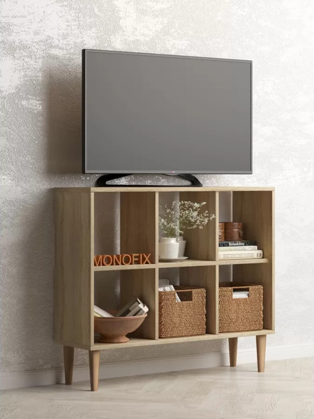 Изображение товара Стеллаж Monofix Одос Горизонтальный 6 секций (сонома)