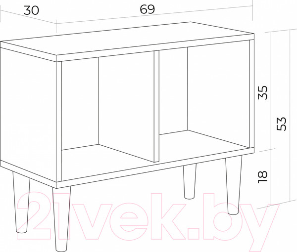 Изображение товара Тумба Monofix Одос ТВ (венге)