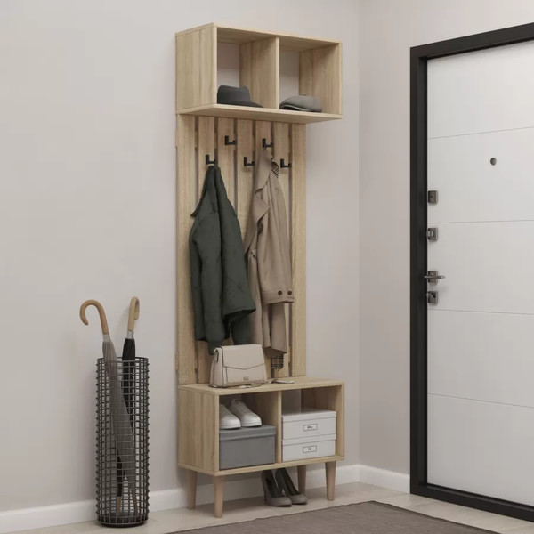 Изображение товара Вешалка для одежды Monofix Одос Настенная (дуб сонома)