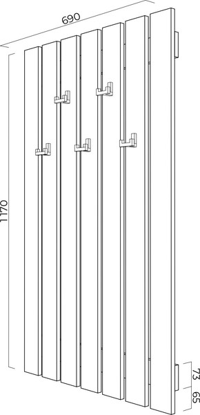 Изображение товара Вешалка для одежды Monofix Одос Настенная (белый)