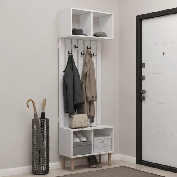 Изображение товара Вешалка для одежды Monofix Одос Настенная (белый)