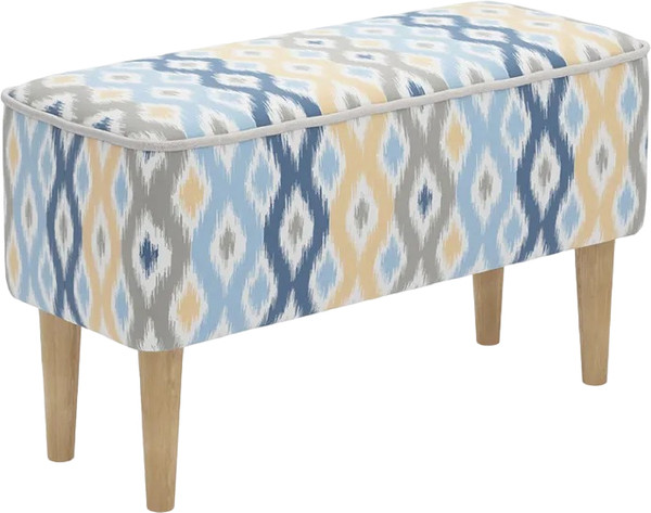 Изображение товара Банкетка Monofix Одос Принт (абстракция голубой микровелюр)