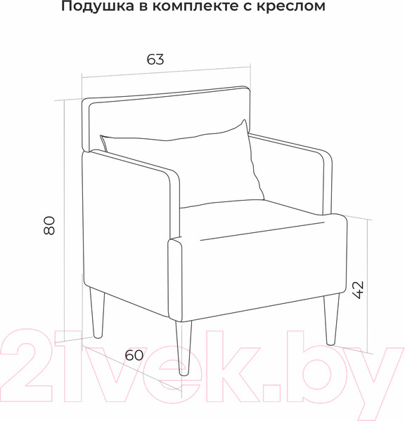 Изображение товара Кресло мягкое Monofix Киус (серый №17)