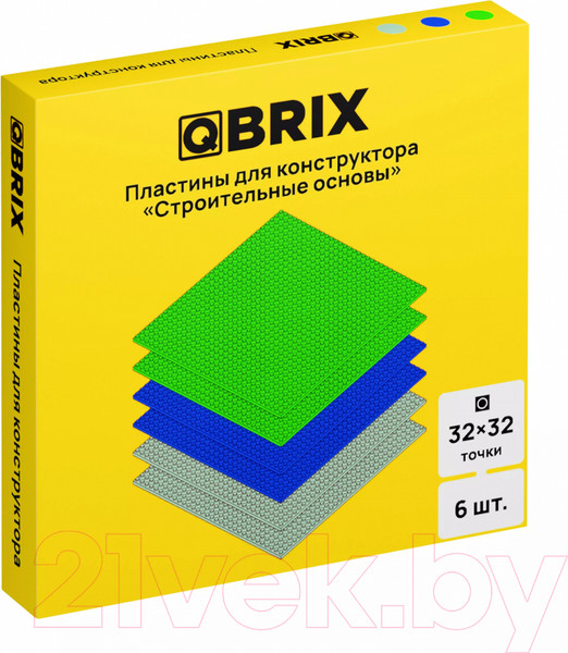 Изображение товара Элемент конструктора QBRIX Пластины / 10007 (6шт)