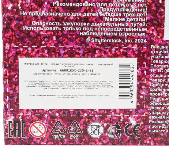 Изображение товара Кукла Карапуз София / 66001BOX-C30-S-BB