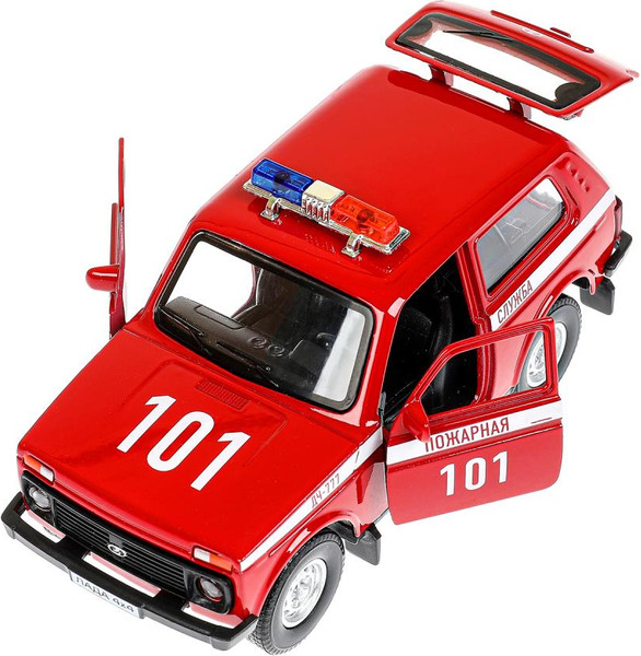 Изображение товара Гараж игрушечный Технопарк Пожарная Часть / GARAGE-22SL1XCAR-FIR