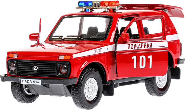 Изображение товара Гараж игрушечный Технопарк Пожарная Часть / GARAGE-22SL1XCAR-FIR