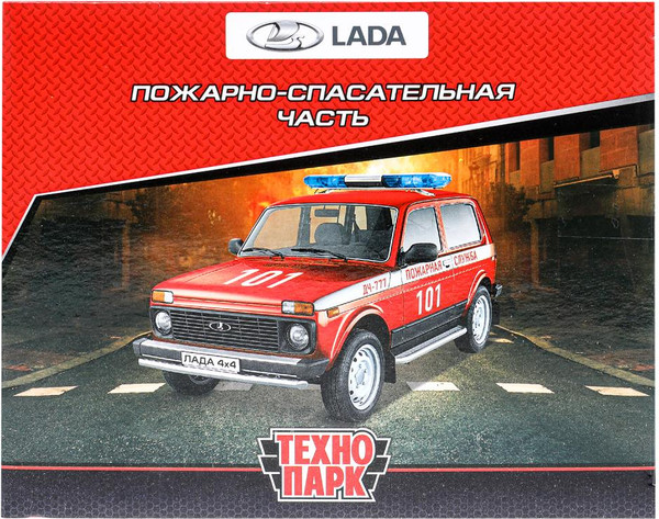 Изображение товара Гараж игрушечный Технопарк Пожарная Часть / GARAGE-22SL1XCAR-FIR