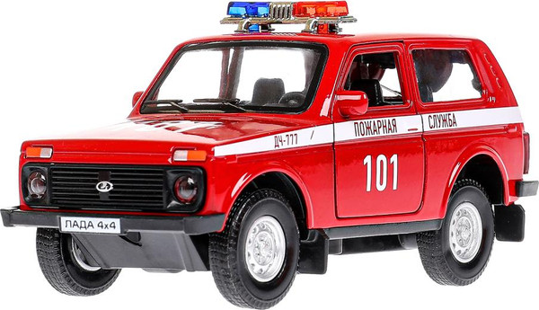 Изображение товара Гараж игрушечный Технопарк Пожарная Часть / GARAGE-22SL1XCAR-FIR