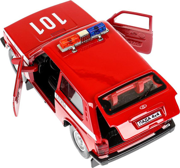 Изображение товара Гараж игрушечный Технопарк Пожарная Часть / GARAGE-22SL1XCAR-FIR