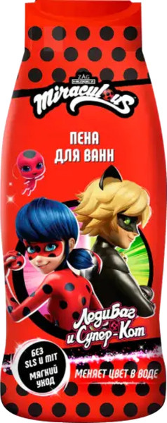 Изображение товара Пена для ванны детская Miraculous Леди Баг и Супер Кот (400мл)