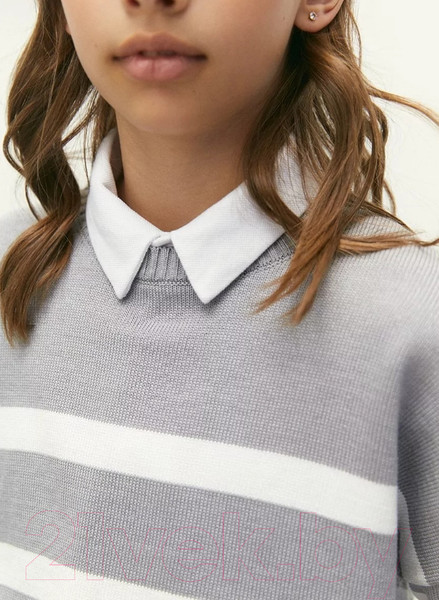 Изображение товара Джемпер детский Amarobaby Strip / AB-OD24-S26/11-128 (серый, р.128)