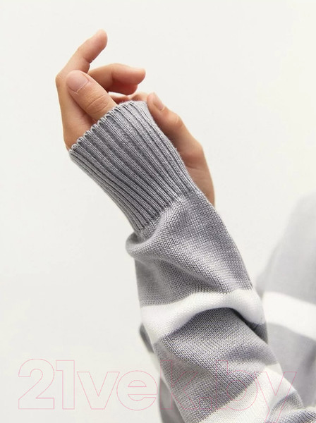 Изображение товара Джемпер детский Amarobaby Strip / AB-OD24-S26/11-140 (серый, р.140)