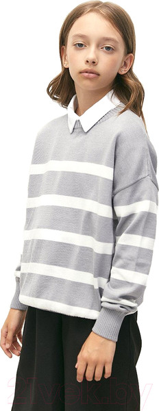 Изображение товара Джемпер детский Amarobaby Strip / AB-OD24-S26/11-146 (серый, р.146)