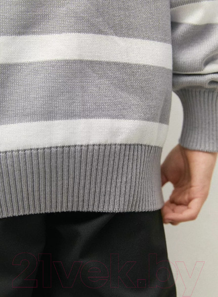 Изображение товара Джемпер детский Amarobaby Strip / AB-OD24-S26/11-146 (серый, р.146)