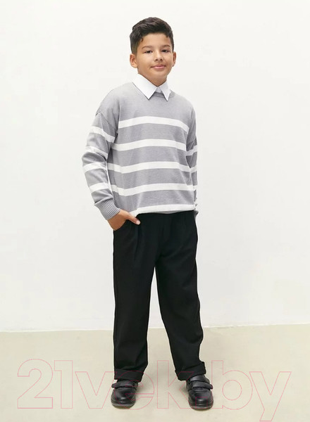 Изображение товара Джемпер детский Amarobaby Strip / AB-OD24-S26/11-152 (серый, р.152)