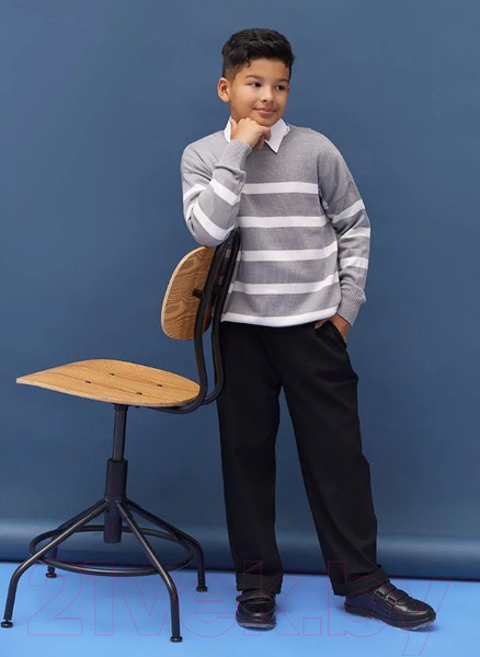 Изображение товара Джемпер детский Amarobaby Strip / AB-OD24-S26/11-152 (серый, р.152)