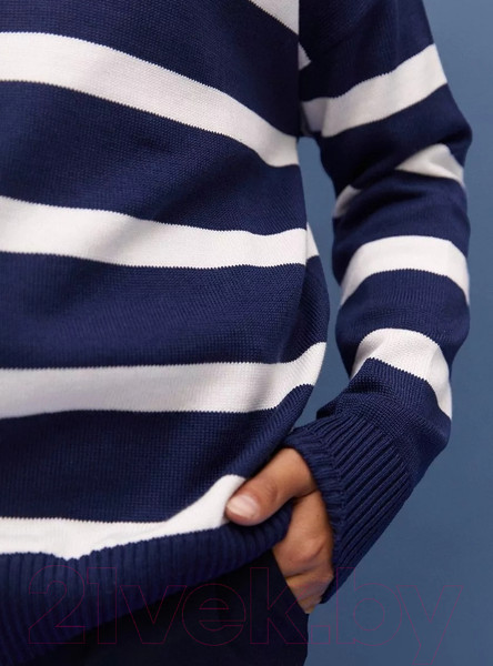 Изображение товара Джемпер детский Amarobaby Strip / AB-OD24-S26/20-134 (синий, р.134)