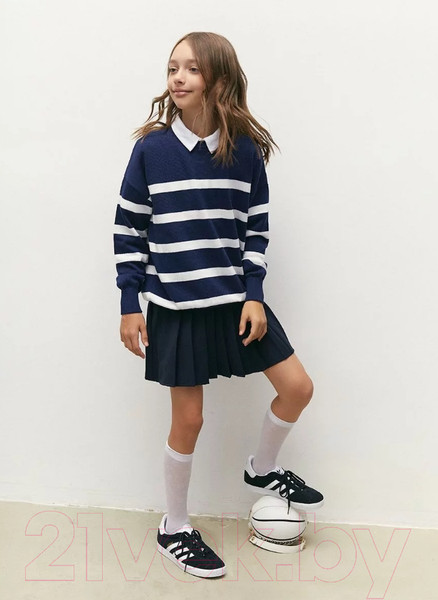 Изображение товара Джемпер детский Amarobaby Strip / AB-OD24-S26/20-140 (синий, р.140)