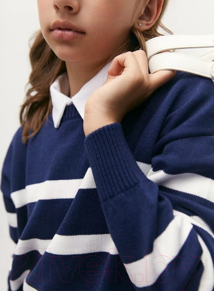 Изображение товара Джемпер детский Amarobaby Strip / AB-OD24-S26/20-140 (синий, р.140)