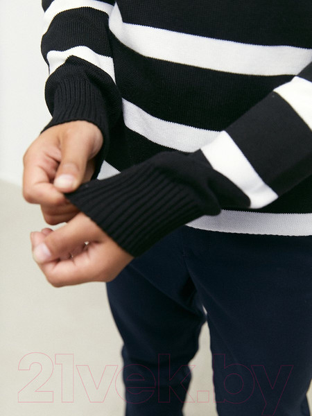 Изображение товара Джемпер детский Amarobaby Strip / AB-OD24-S26/09-134 (черный, р.134)