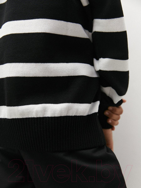Изображение товара Джемпер детский Amarobaby Strip / AB-OD24-S26/09-140 (черный, р.140)