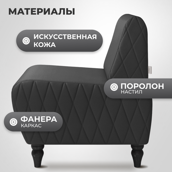 Изображение товара Кресло мягкое Monofix Буно (черный)