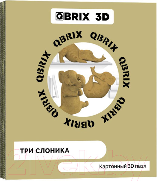 Изображение товара Конструктор QBRIX Три слоника 3D 20035