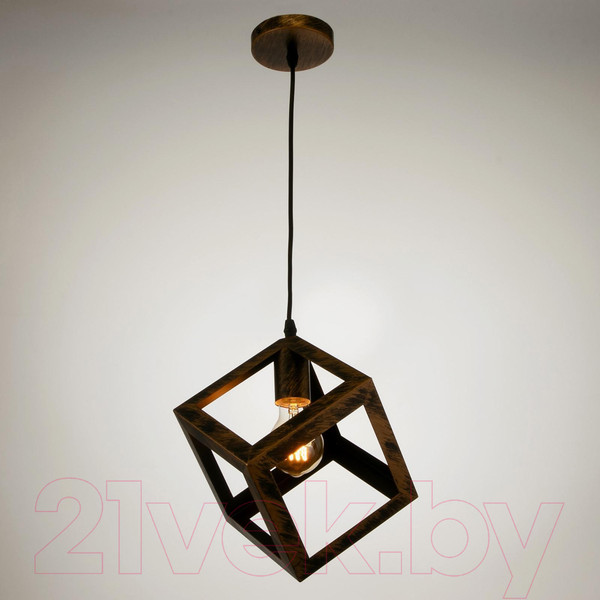 Изображение товара Потолочный светильник BayerLux Куб / 5494630 (черный/золотой)