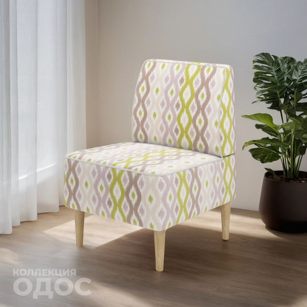 Изображение товара Кресло мягкое Monofix Одос Принт (абстракция оливковый/микровелюр)