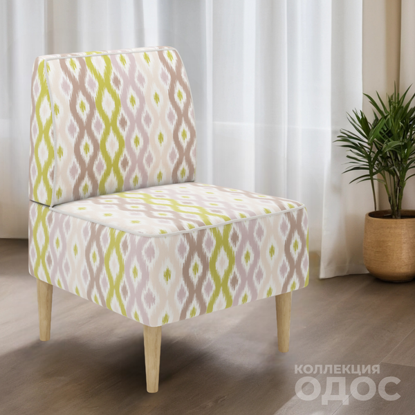 Изображение товара Кресло мягкое Monofix Одос Принт (абстракция оливковый/микровелюр)