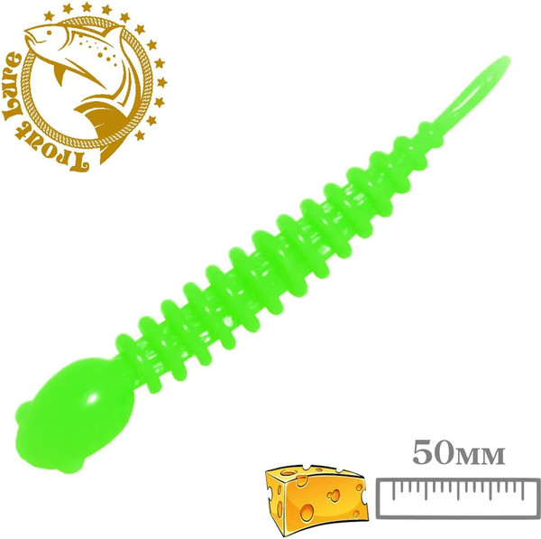 Изображение товара Мягкая приманка Sansan Trout Lure Golovastik 50 Сыр Col 4 / TLСG50C04 (12шт, Green)