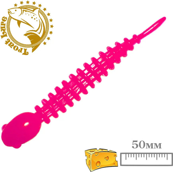 Изображение товара Мягкая приманка Sansan Trout Lure Golovastik 50 Сыр Col 3 / TLСG50C03 (12шт, Pink)