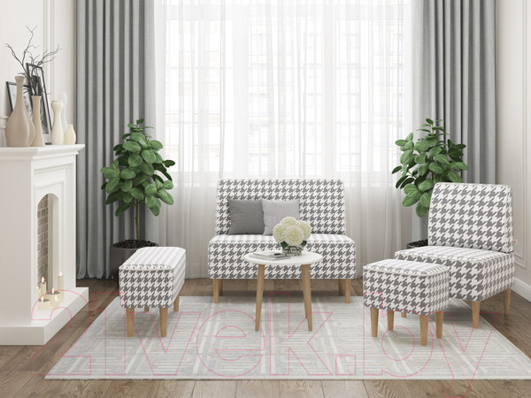 Изображение товара Кресло мягкое Monofix Одос Принт (домино/микровелюр)