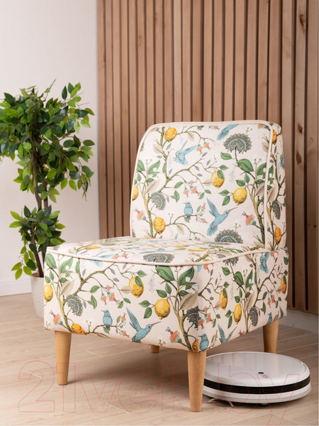 Изображение товара Кресло мягкое Monofix Одос Принт (лимон/микровелюр)