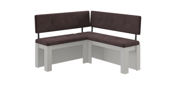 Изображение товара Уголок кухонный мягкий Genesis Мебель 120 (белый/Bora 01)