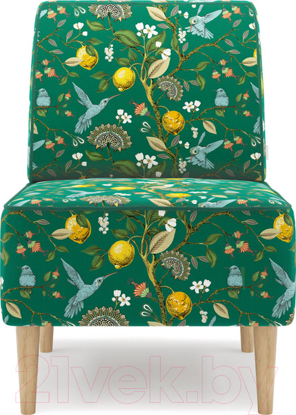 Изображение товара Кресло мягкое Monofix Одос Принт (лимон зеленый/микровелюр)