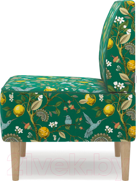 Изображение товара Кресло мягкое Monofix Одос Принт (лимон зеленый/микровелюр)